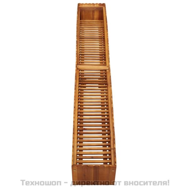 Градинска повдигната леха, 200x30х25 см, акациево дърво масив