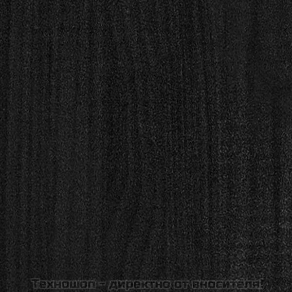 Рамка за легло черна масивно дърво 75x190 см Small Single