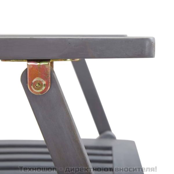 Сгъваеми градински столове, 2 бр, акация масив