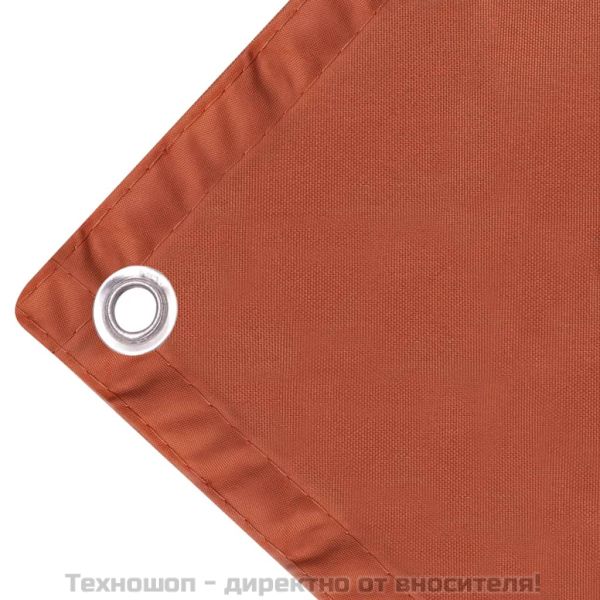 Балконски екран от оксфорд плат, 75x400 см, цвят теракота