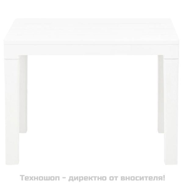 Градински пейки, 2 бр, бели, пластмаса