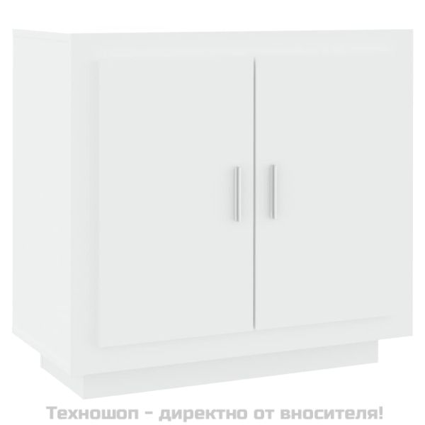 Сайдборд, бял, 80x40x75 см, инженерно дърво