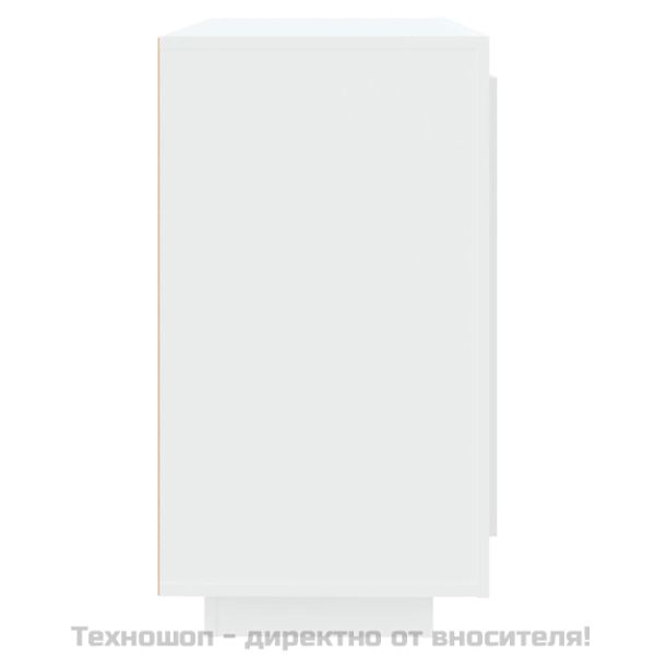 Сайдборд, бял, 80x40x75 см, инженерно дърво