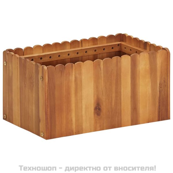 Градинска повдигната леха, 50x30x25 см, акациево дърво масив