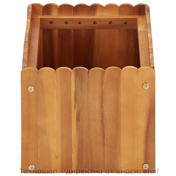 Градинска повдигната леха, 50x30x25 см, акациево дърво масив