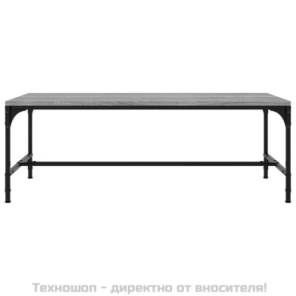 Кафе маса, сив сонома, 100x50x35 см, инженерно дърво