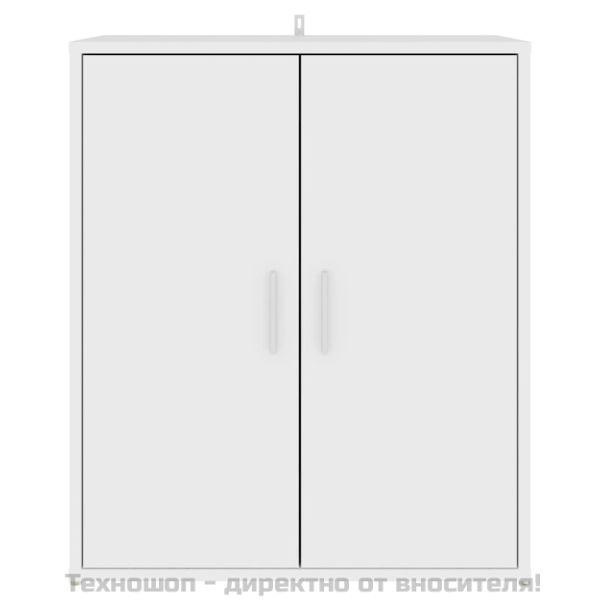 Шкаф за обувки, бял, 60x35x70 см, инженерно дърво