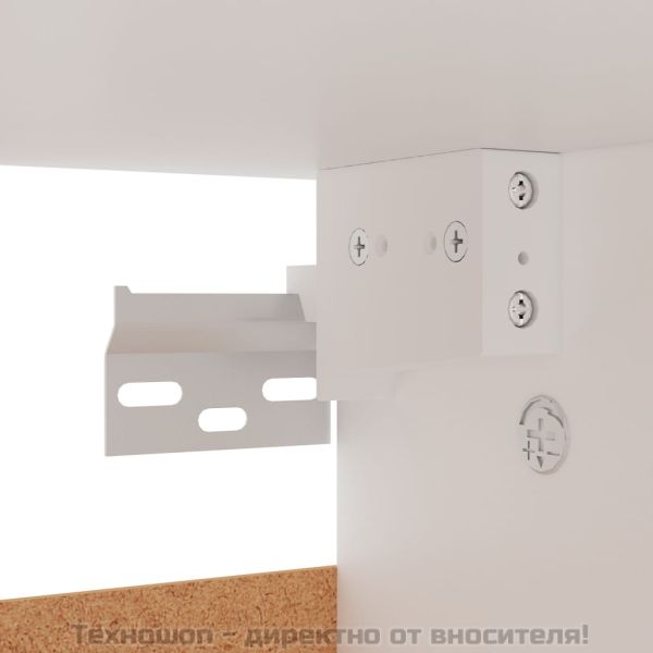 Шкаф за обувки, бял, 60x35x70 см, инженерно дърво