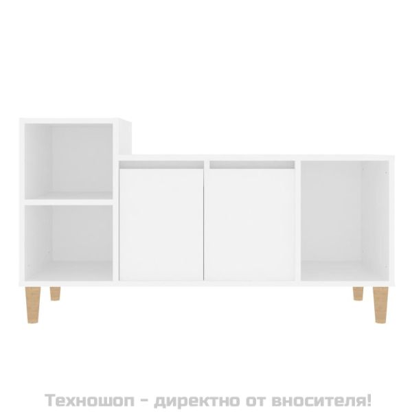 ТB шкаф, бял, 100x35x55 см, инженерно дърво