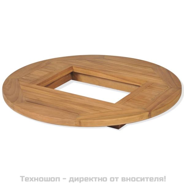 Плот за каси с бира, тиково дърво, 70 см