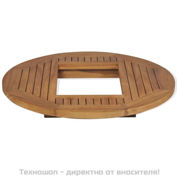 Плот за каси с бира, тиково дърво, 70 см