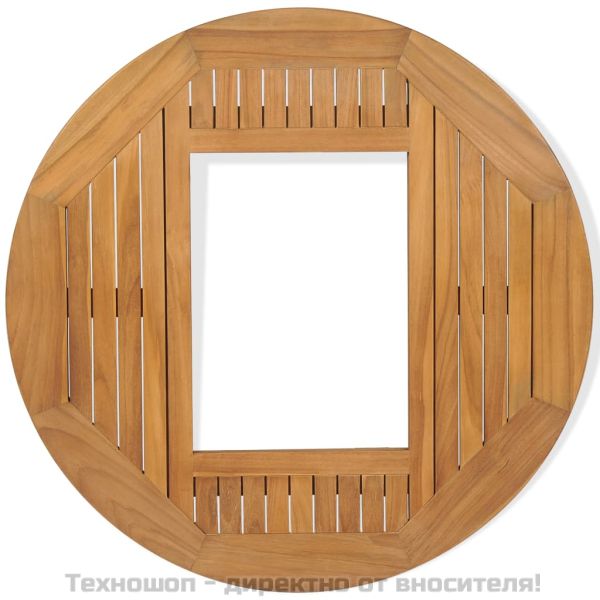 Плот за каси с бира, тиково дърво, 70 см