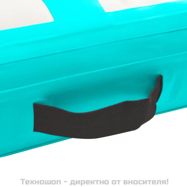 Надуваем дюшек за гимнастика с помпа, 300x100x15 см, PVC, зелен