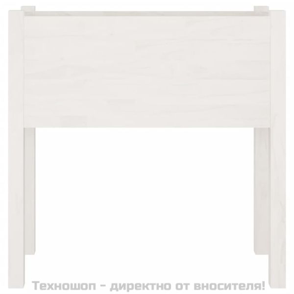 Градински сандъци, 2 бр, бели, 70x31x70 см, бор масив