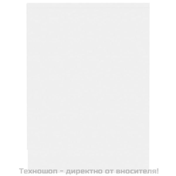 ТВ шкаф, бял, 102x37,5x52,5 см, инженерно дърво