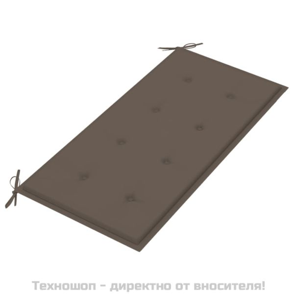 Възглавница за градинска пейка таупе 100x50x4 см оксфорд плат