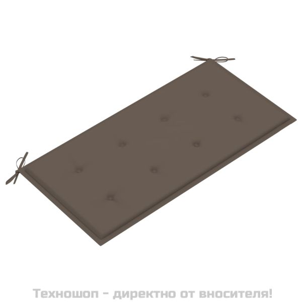 Възглавница за градинска пейка таупе 100x50x4 см оксфорд плат