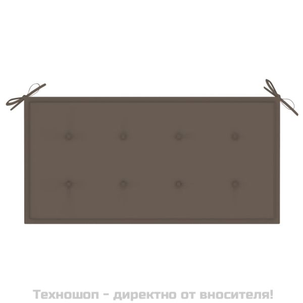 Възглавница за градинска пейка таупе 100x50x4 см оксфорд плат