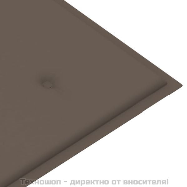 Възглавница за градинска пейка таупе 100x50x4 см оксфорд плат