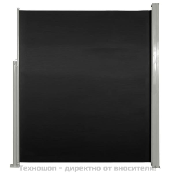Странична тента за вътрешен двор/тераса, 160x300 см, черна