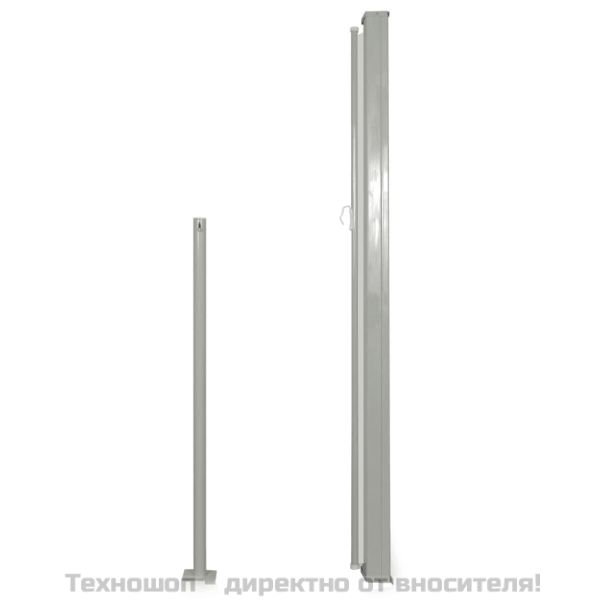 Странична тента за вътрешен двор/тераса, 160x300 см, черна