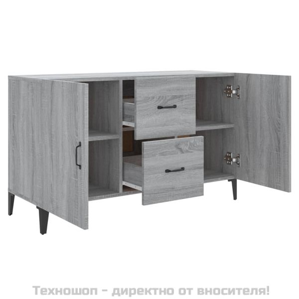 Сайдборд, Сив сонома, 100x36x60 см, инженерно дърво