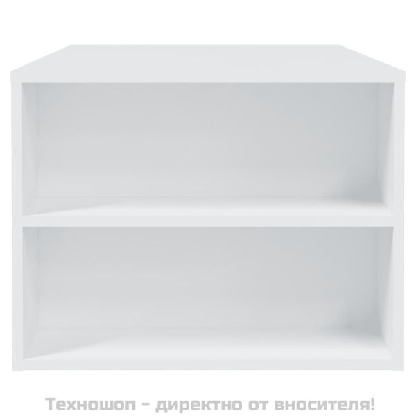 Кафе маса, бяла, 102x55x42 см, инженерно дърво