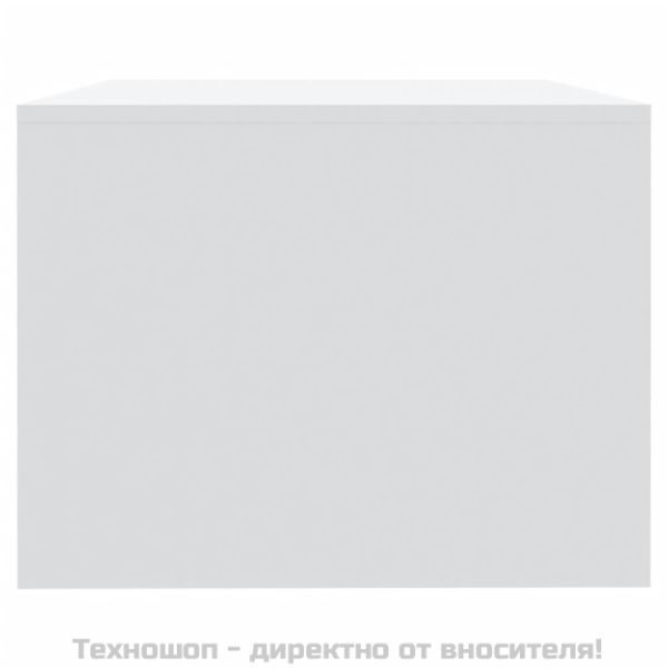 Кафе маса, бяла, 102x55x42 см, инженерно дърво