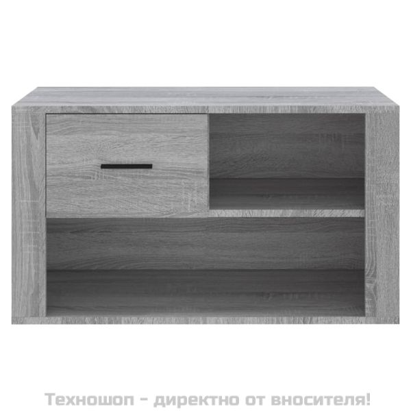 Шкаф за обувки, сив сонома, 80x35x45 см, инженерно дърво