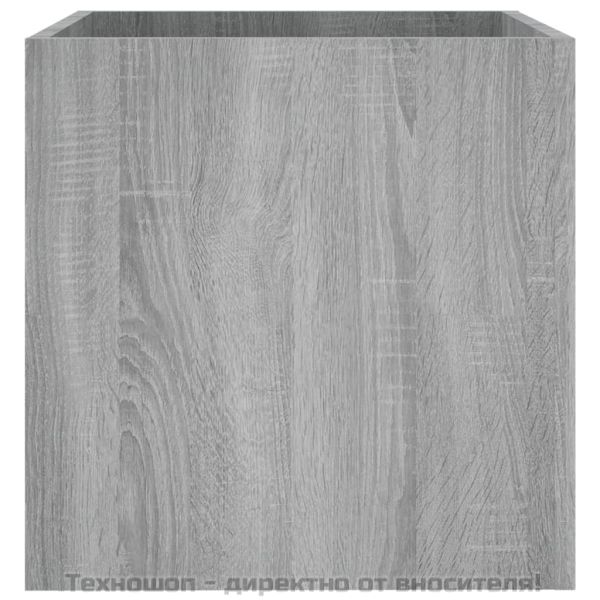 Плантерна кутия, Сив сонома, 40x40x40 см, инженерно дърво