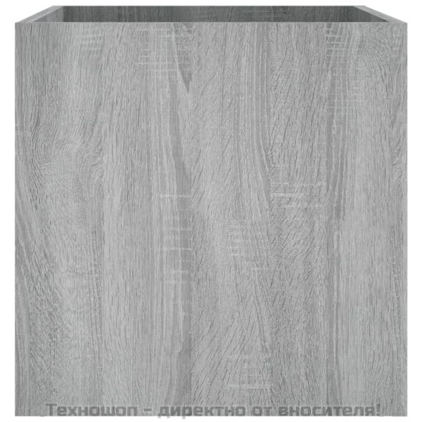 Плантерна кутия, Сив сонома, 40x40x40 см, инженерно дърво