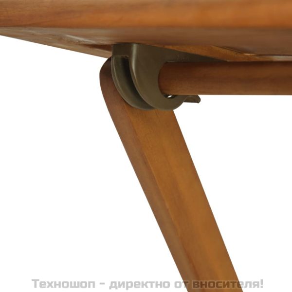 Бистро комплект с възглавници, 3 части, сгъваем, акация масив