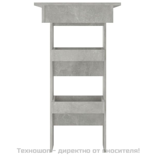 Стенна бар маса,Бетонно сиво, 102x45x103,5 см, инженерно дърво
