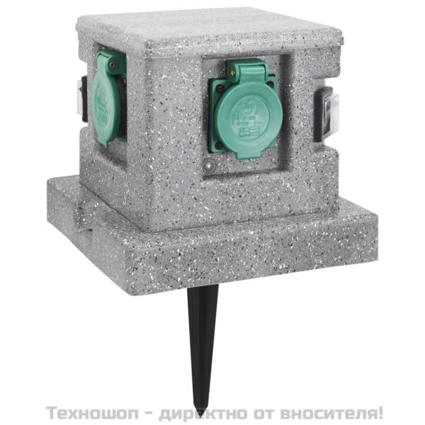 Градински разклонител със сензор за здрач, пластмаса