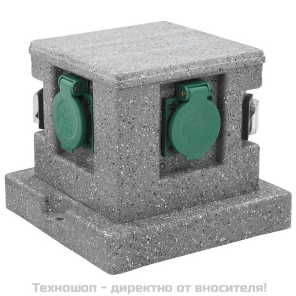 Градински разклонител със сензор за здрач, пластмаса