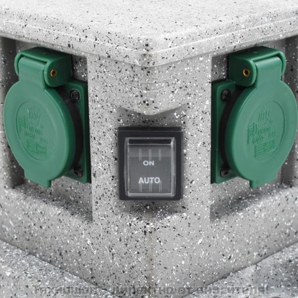 Градински разклонител със сензор за здрач, пластмаса