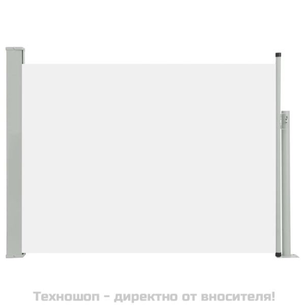 Прибираща се странична тента, 100x500 см, кремава