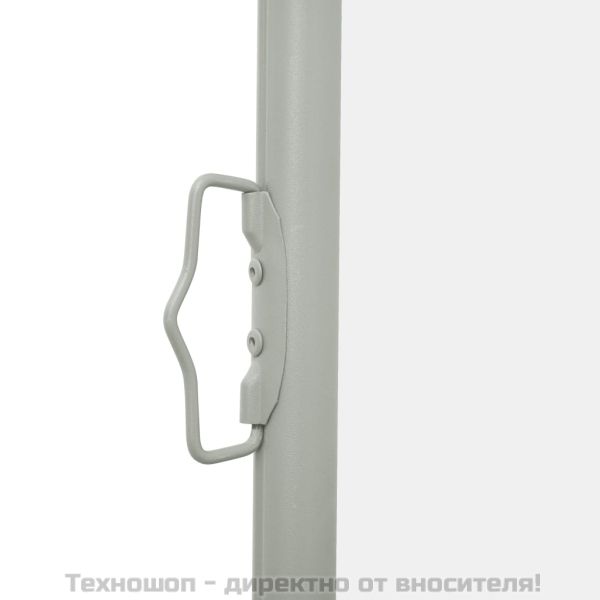 Прибираща се странична тента, 100x500 см, кремава