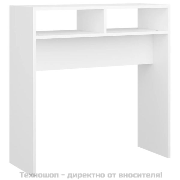Конзолна маса, бяла, 78x30x80 см, инженерно дърво
