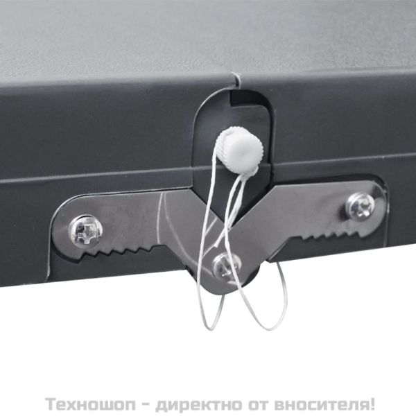 Сгъваема маса за къмпинг с 4 табуретки алуминий олекотен сив