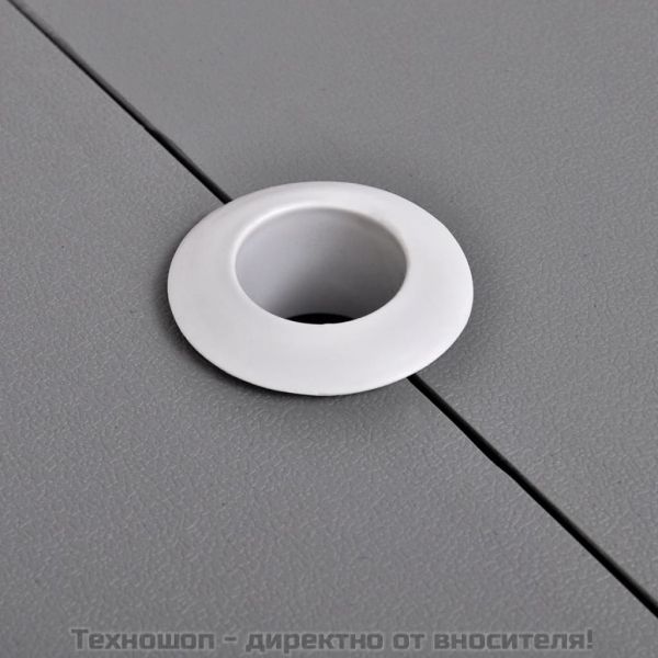 Сгъваема маса за къмпинг с 4 табуретки алуминий олекотен сив