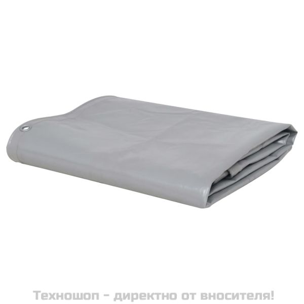 Брезентово платнище, 650 г/м², 4x4 м, сиво