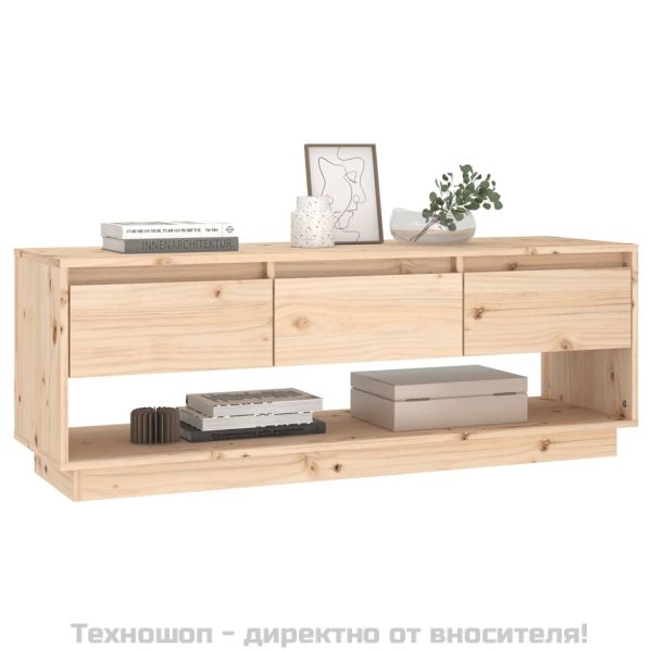 ТВ шкаф, 110,5x34x40 см, бор масив