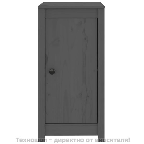 Сайдборди, 2 бр, сиви, 39x35x80 см, бор масив
