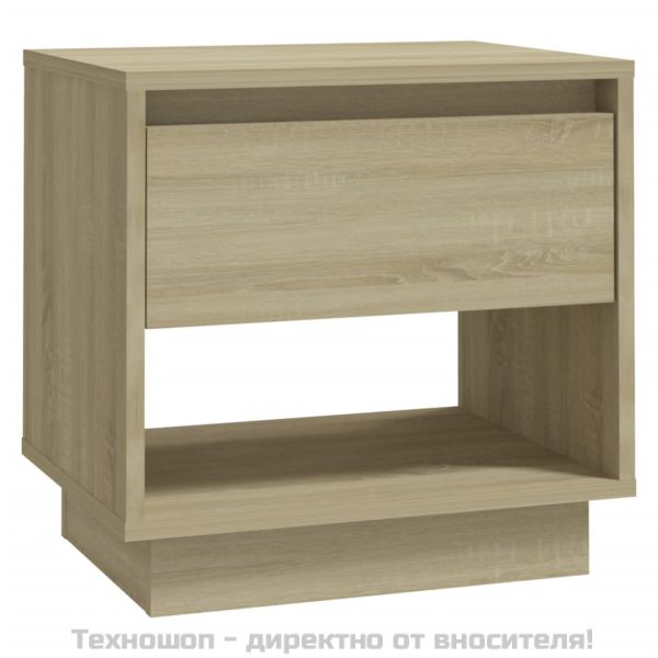 Нощни шкафчета, 2 бр, сонома дъб, 45x34x44 см, инженерно дърво
