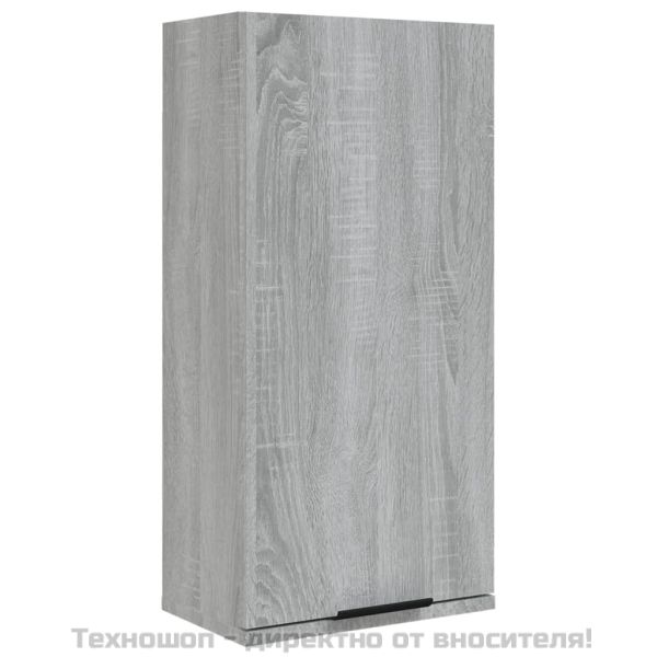 Шкаф за баня за стенен монтаж, сив сонома, 32x20x67 см