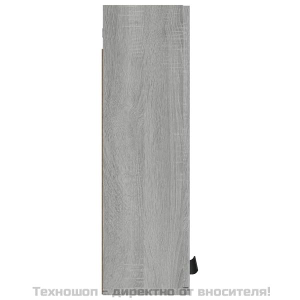 Шкаф за баня за стенен монтаж, сив сонома, 32x20x67 см