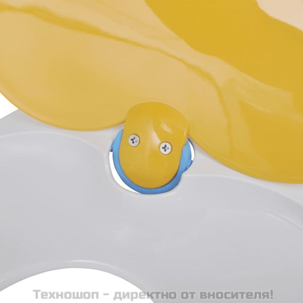Тоалетни седалки с плавно затваряне 2 бр пластмаса бяло и жълто