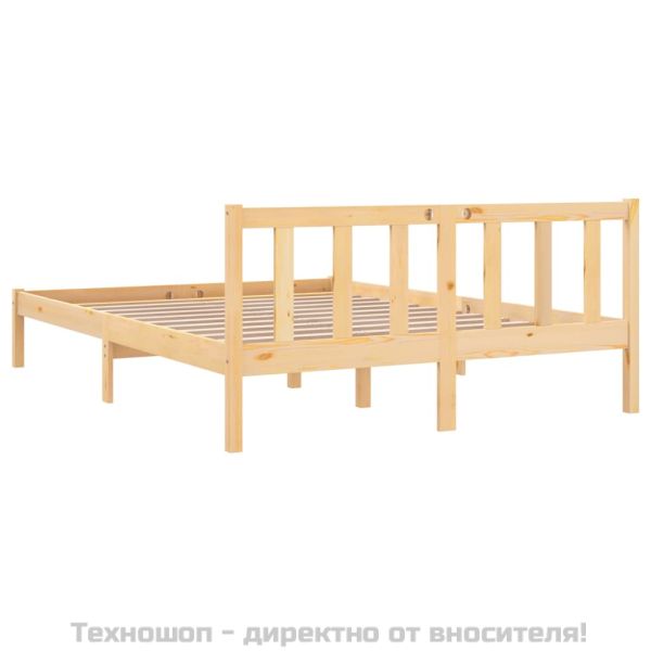 Рамка за легло, масивно дърво бор, 120x190 см, Small Double