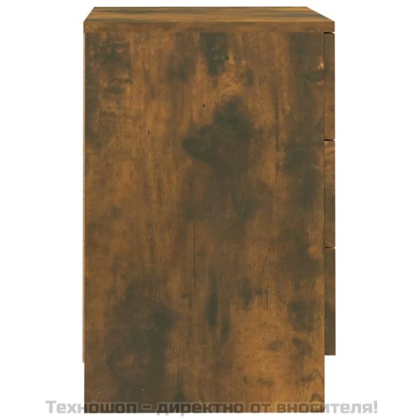 Нощни шкафчета 2 бр опушен дъб 38x35x56 см инженерно дърво